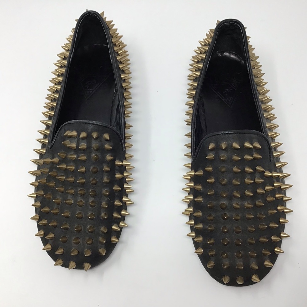 UNIF Hellraisers Gold Studded Loafer Size 6